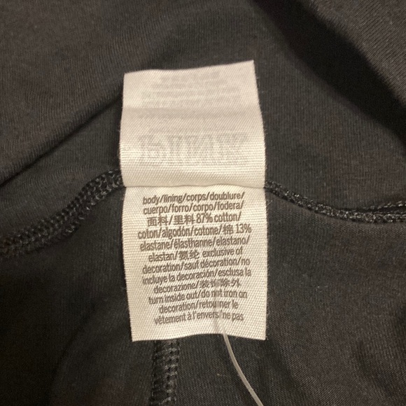 NWT Pink Cotton High Waist Full Length Legging - Pure Black/Foil stripe - Picture 13 of 14